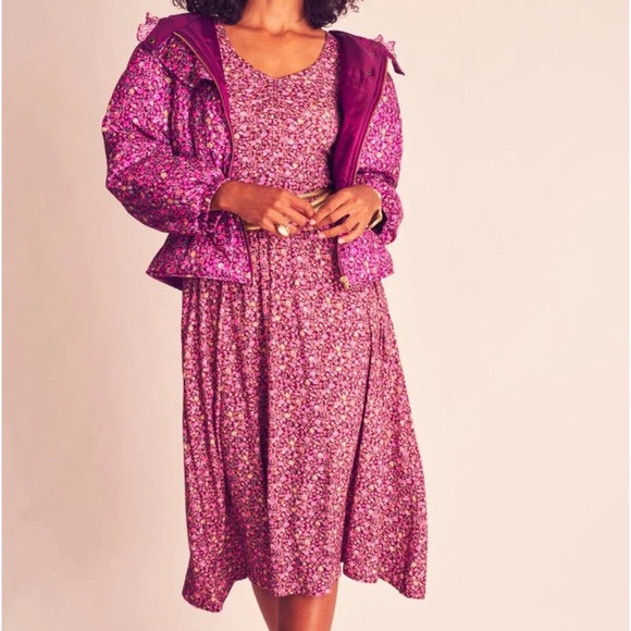 NWT LoveShackFancy Poeta Fit and Flare Floral Dress‎ - Picture 2 of 13